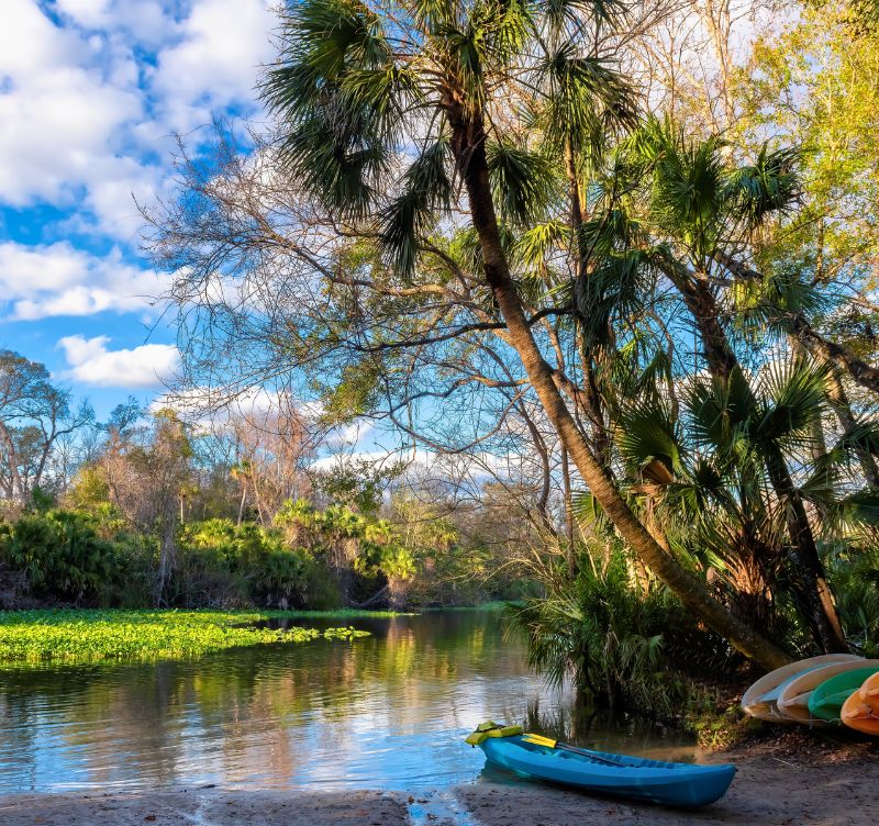 water and boats at wekiwa springs